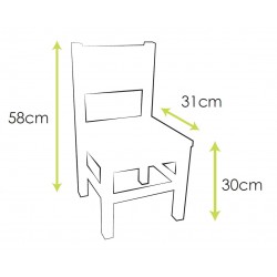 Lot de 2 Chaises Enfant en bois Vert Sauge 4-7 ans