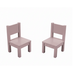 Lot de 2 Ma première chaise Enfant Montessori Mauve bruyère 1-4 ans
