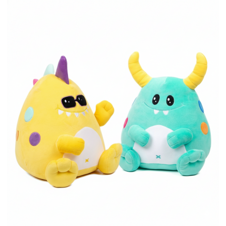 Lot de 2 Cushablez Mondo et Spike Dino