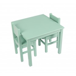 Table Enfant en bois Vert Sauge 4-7 ans