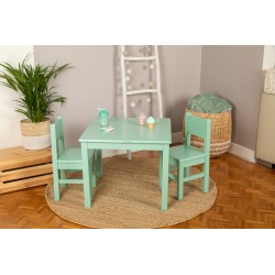 Ensemble Table et Chaises Enfant Vert Sauge 4-7 ans