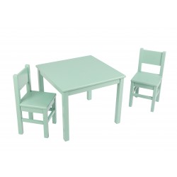 Ensemble Table et Chaises Enfant Vert Sauge 4-7 ans