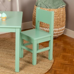 Lot de 2 Chaises Enfant en bois Vert Sauge 4-7 ans