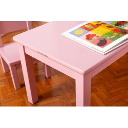 Ensemble Table et Chaises Enfant - Montessori - rose et blanc - 1-4 ans