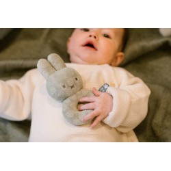 Hochet anneau Miffy avec grelot - Flower vert 16cm