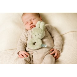 Hochet anneau Miffy avec grelot - Flower vert 16cm