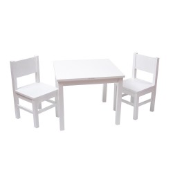 Ensemble Table et Chaises Enfant Blanc - 4-7 ans
