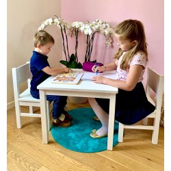 Ensemble Table et Chaises Enfant Blanc - 4-7 ans