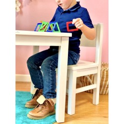 Ensemble Table et Chaises Enfant Blanc - 4-7 ans