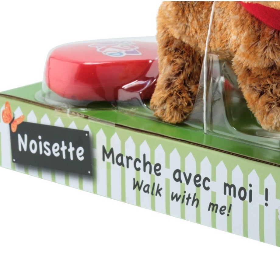 Noisette chien en peluche qui marche et aboie, jouet enfant 3+