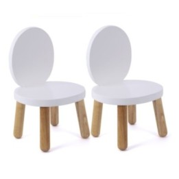 Lot de 2 Ma première chaise enfant OVALINE Blanc 1-4 ans