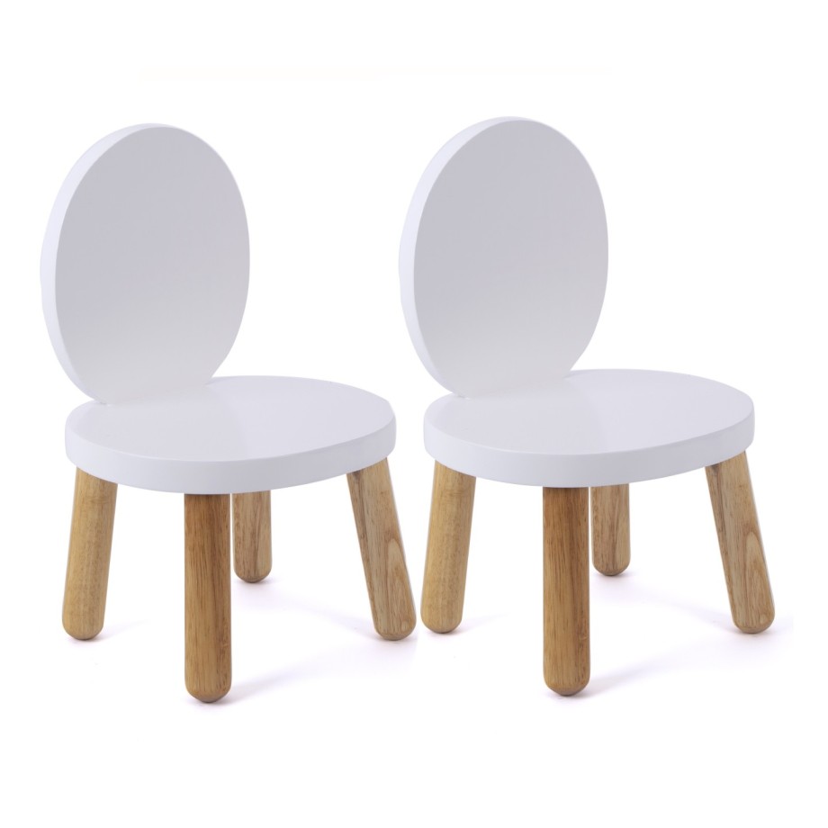 Lot de 2 Ma première chaise enfant OVALINE Blanc 1-4 ans