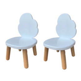 Lot de 2 Ma première chaise enfant NUAGE Blanc 1-4 ans