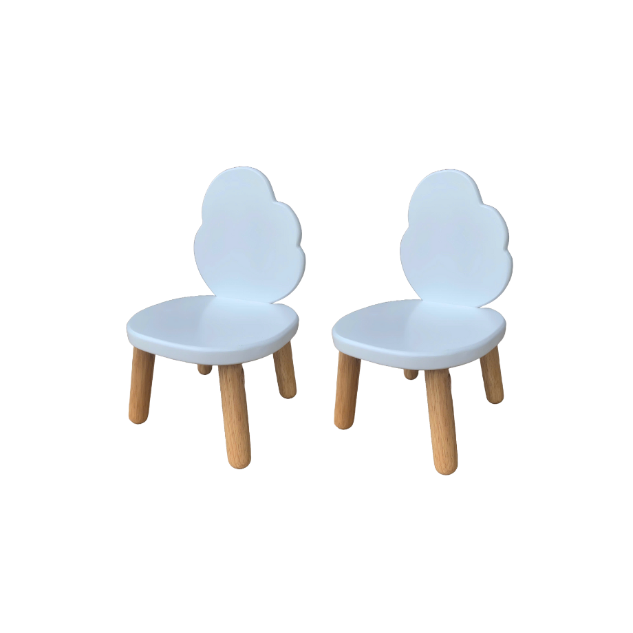 Lot de 2 Ma première chaise enfant NUAGE Blanc 1-4 ans