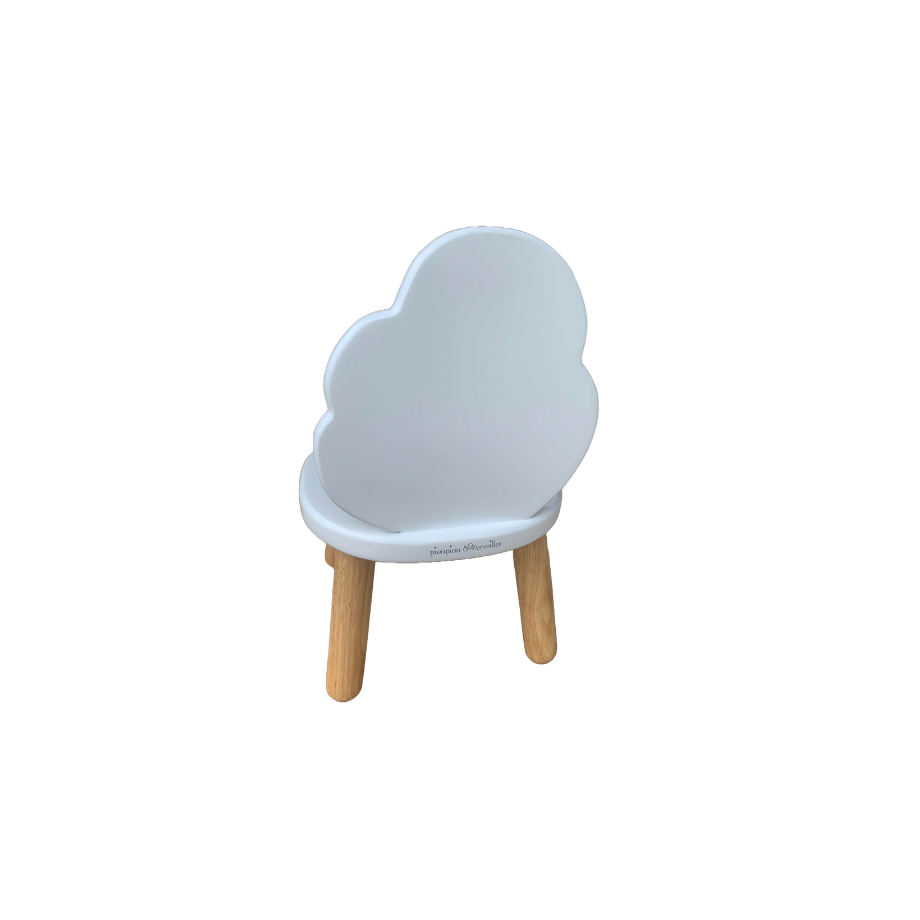 Lot de deux chaises enfant NUAGE blanc, bois massif, MONTESSORI