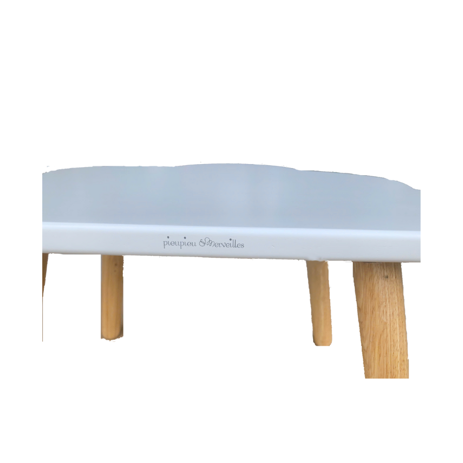 Ma première Tables enfant design NUAGE, MONTESSORI bois massif rose