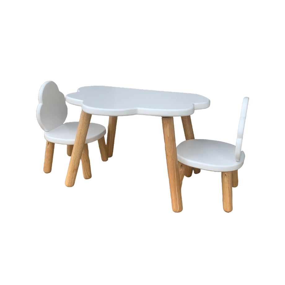 Ensemble Tables et chaises enfant NUAGE Blanc 1-4 ans
