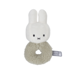 Hochet Anneau Miffy avec grelot - Fluffy Vert - 16cm