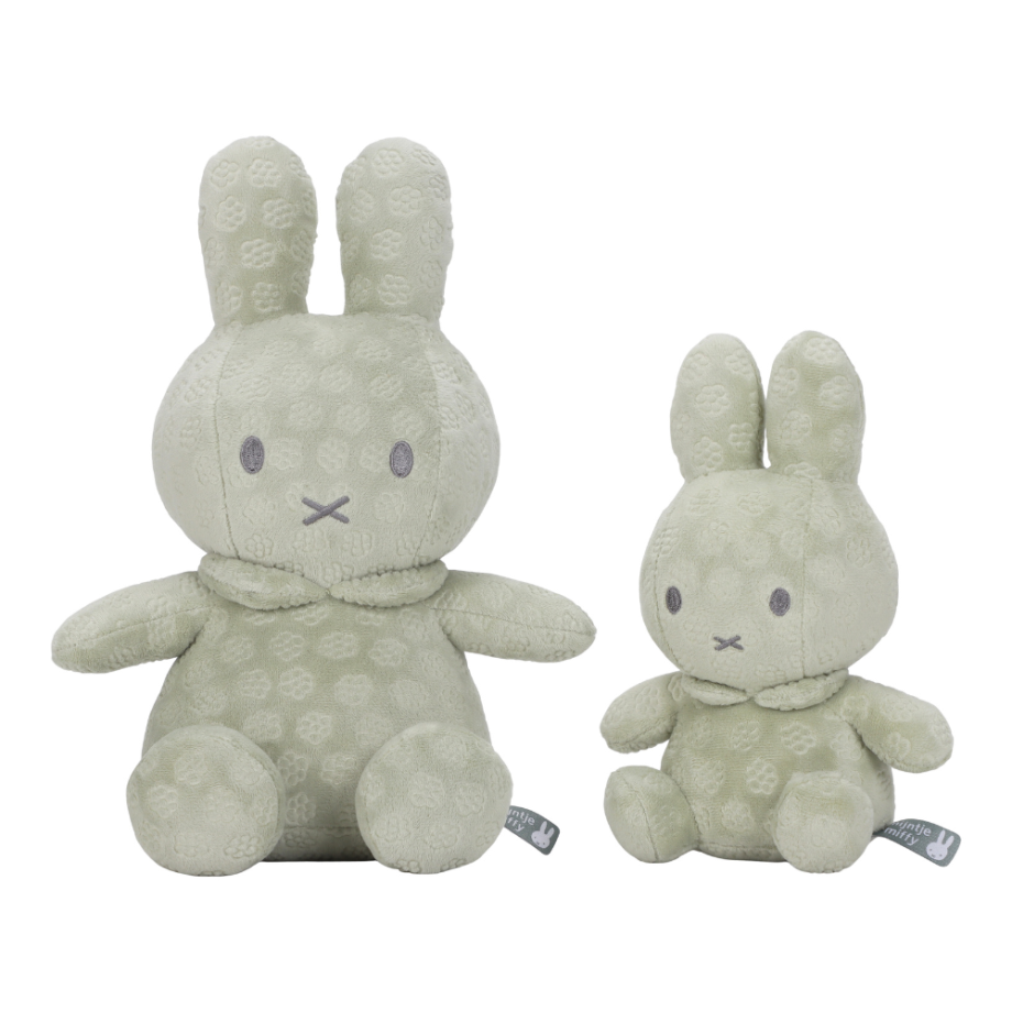 Miffy peluche Flower verte, 20cm lapin pour cadeau bébé