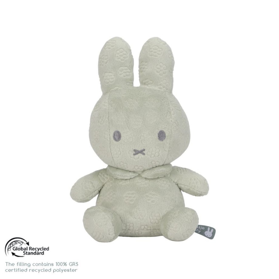 Miffy peluche Flower verte, 20cm lapin pour cadeau bébé