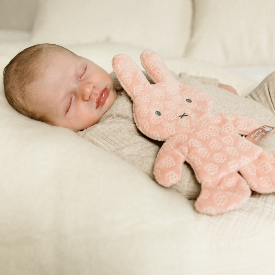 Doudou Miffy Flower rose - attache tétine