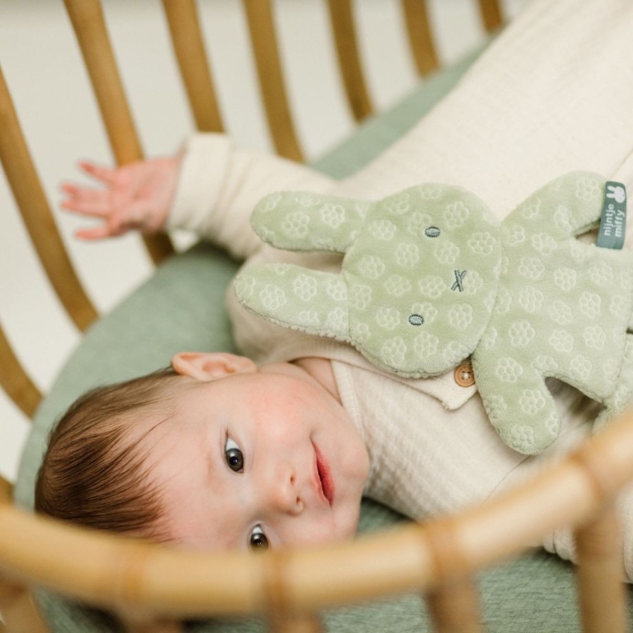 Doudou Miffy Flower vert - attache tétine