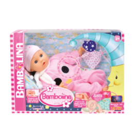Poupon Bambolina Bonne Nuit - Parle : 50 mots + Doudou cœur phosphorescent