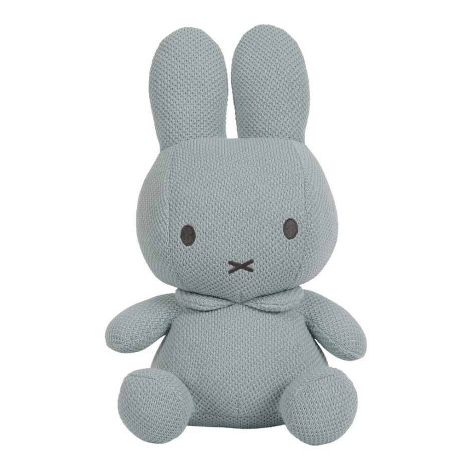 Peluche Miffy doudou lapin tricot vert amande - cadeau naissance bébé