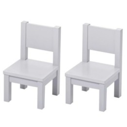 Lot de 2 Ma première chaise enfant MONTESSORI Gris 1-4 ans