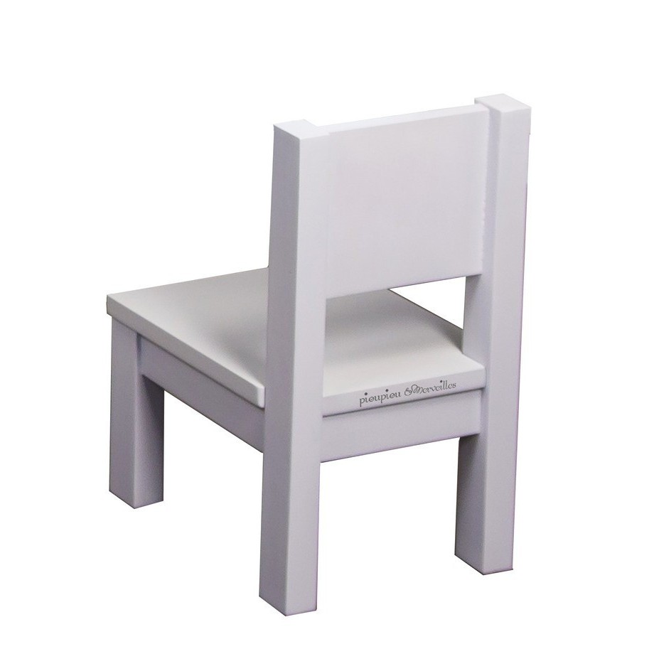 Ma première chaise, chaise enfant bois massif design gris