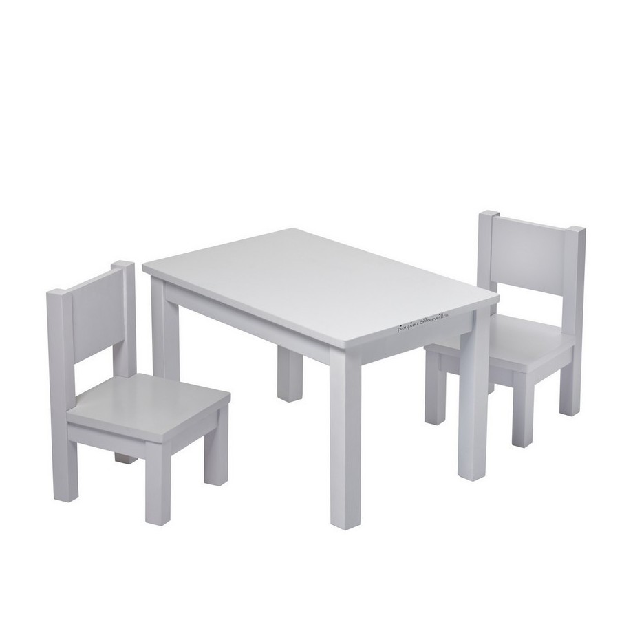 Ma première chaise, chaise enfant bois massif design gris
