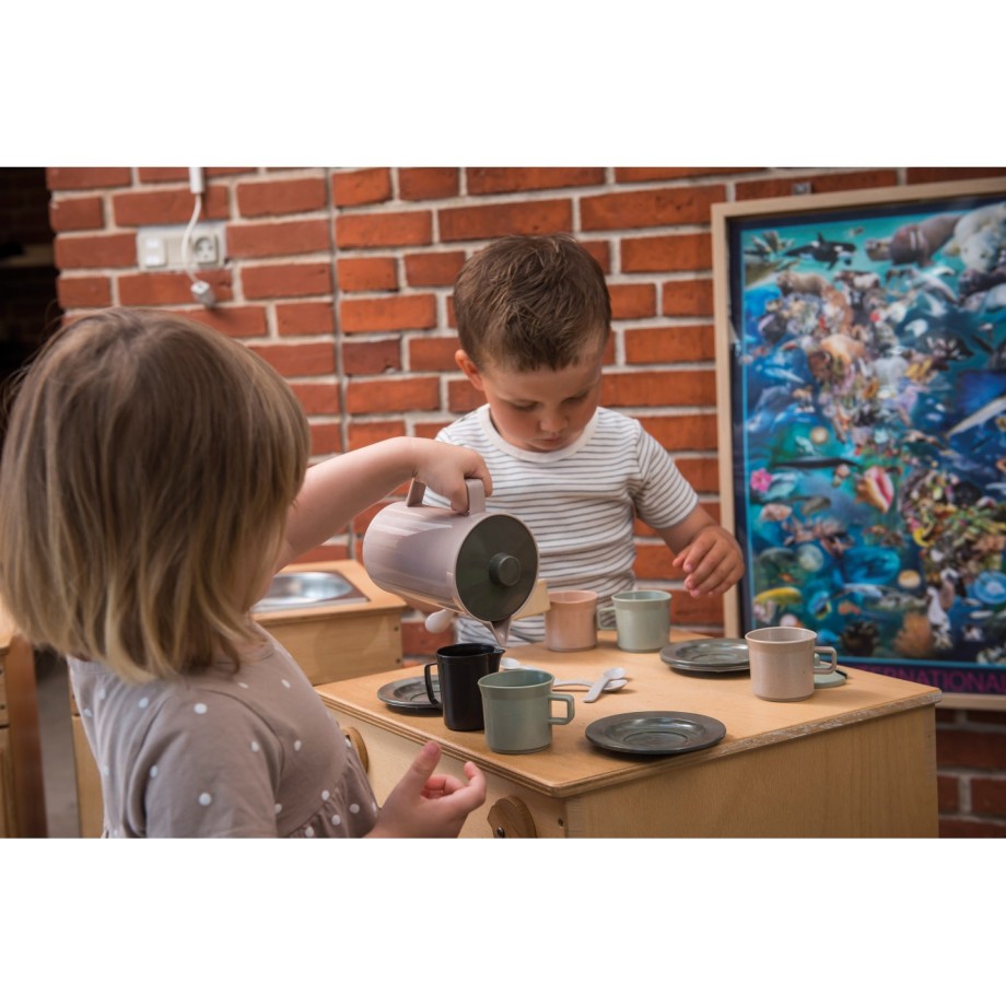 Set de café pour enfants 17 pièces en plastique recyclé Dantoy