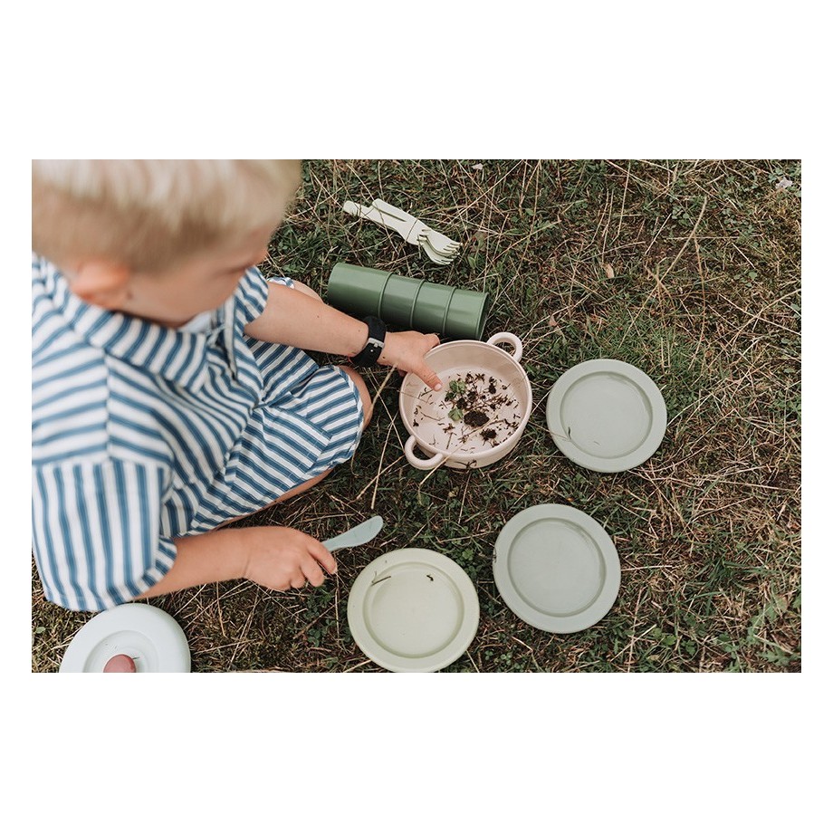 Set de repas pour enfants – 22 pièces en plastique recyclé – Dantoy
