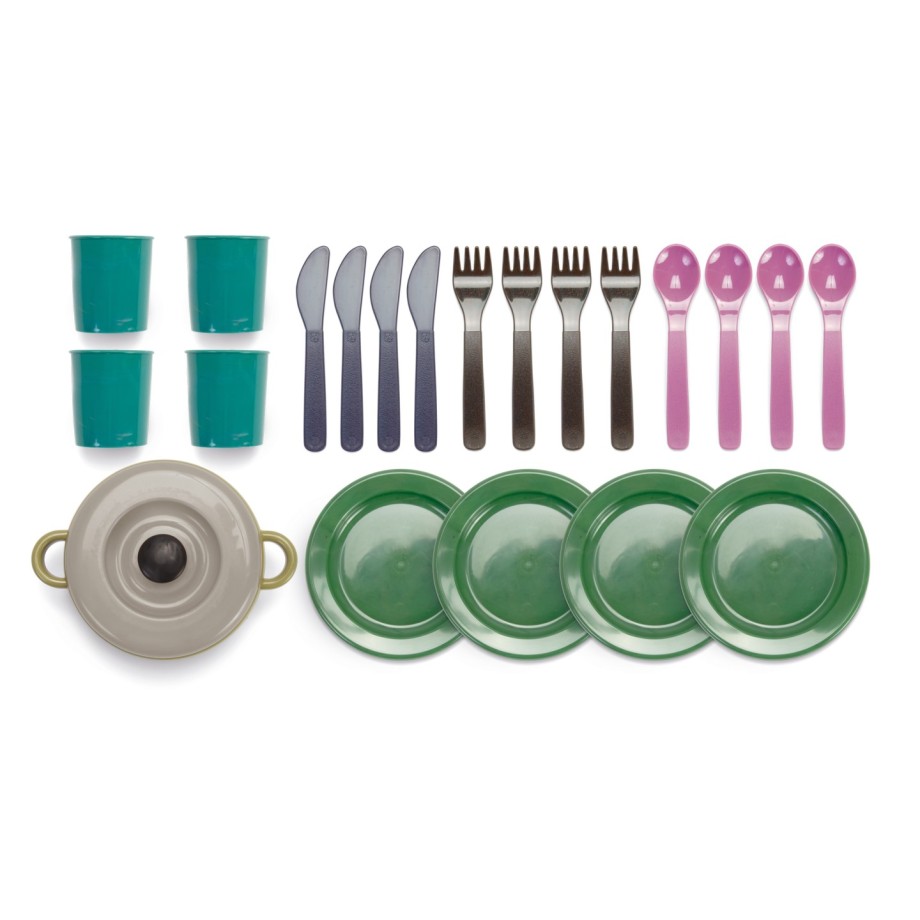 Set de repas pour enfants – 22 pièces en plastique recyclé – Dantoy