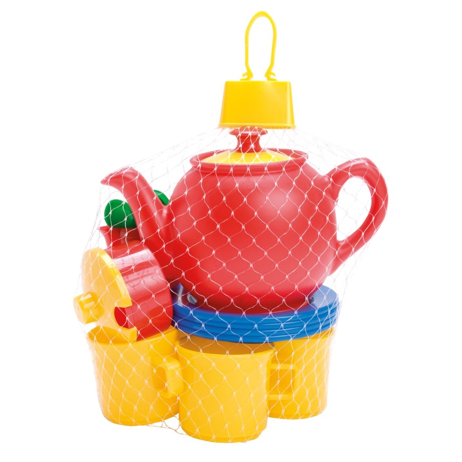 Service à thé pour enfants – 17 pièces rouge, jaune et bleu – Dantoy
