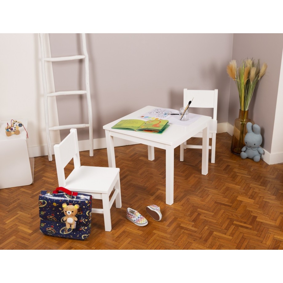 Tables enfant 4 ans Blanc bois massif MONTESSORI