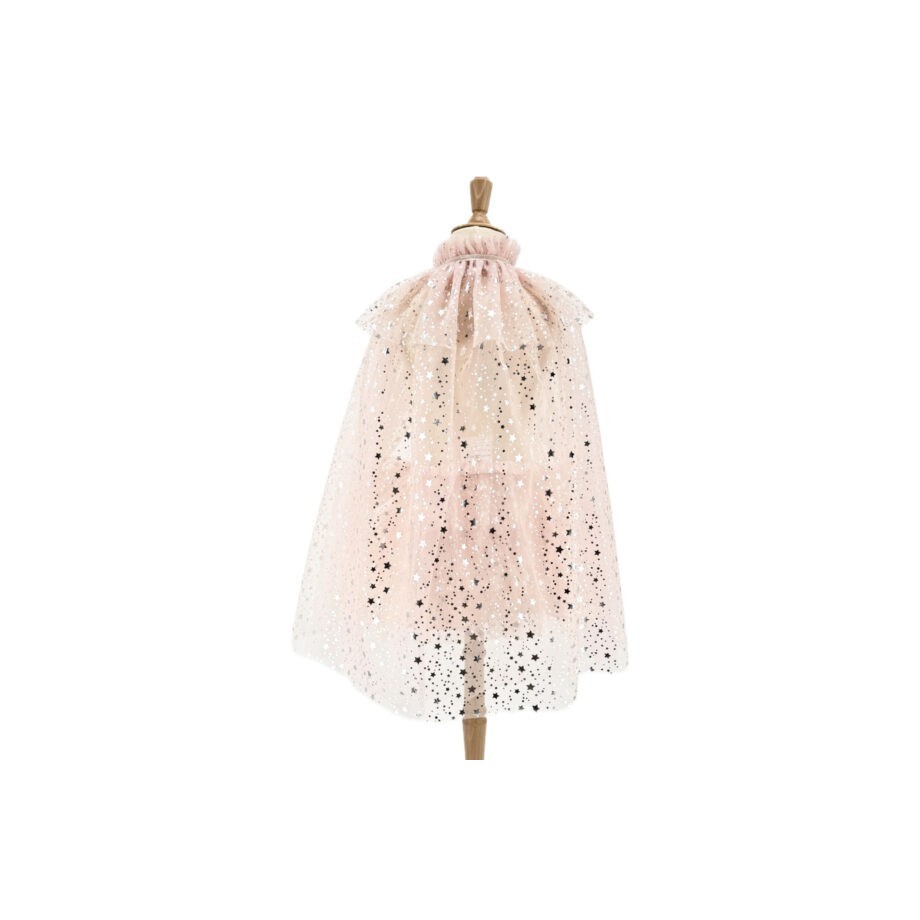 Set tutu et cape rose poudré fille en tulle avec étoiles dorées (3-7 ans)