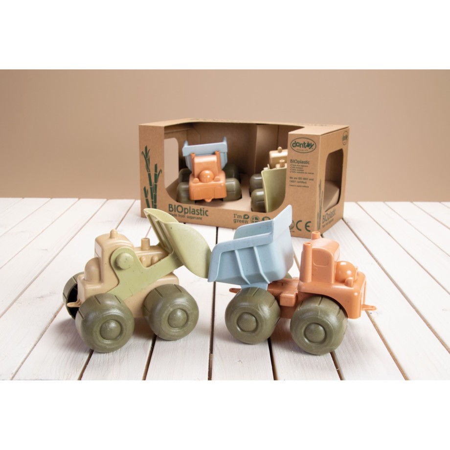 Coffret 2 véhicules de chantier en bioplastique pour enfants – Dantoy