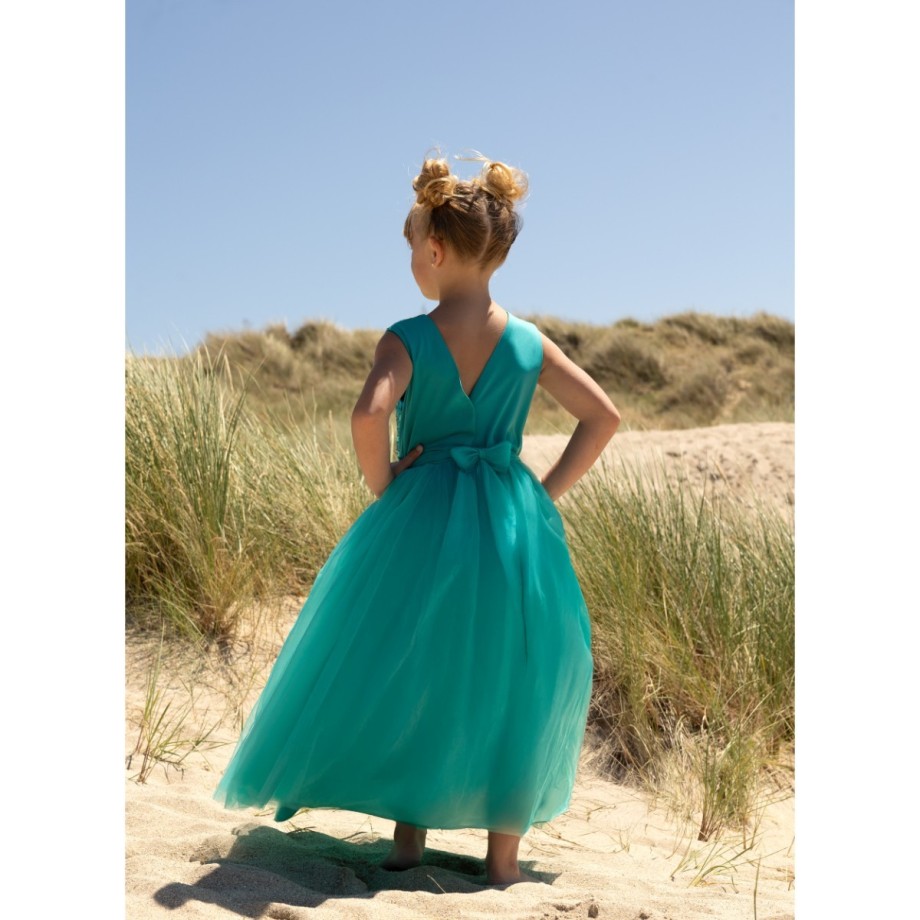 Robe de déguisement princesse fille en jersey et sequins avec jupons et cerceau amovible