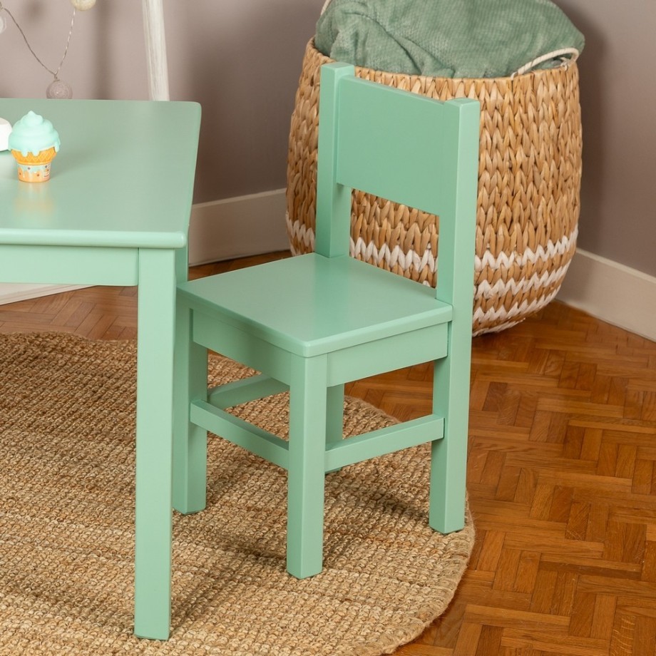 Ensemble Tables et Chaise enfant 4 -7 ans MONTESSORI – Vert sauge