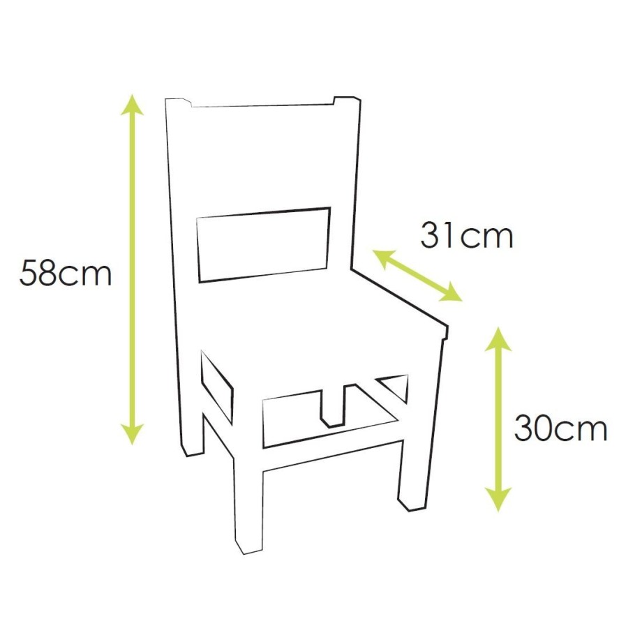 Chaise enfant dès 4 ans en bois vert sauge MONTESSORI