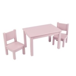 Ensemble Tables et chaises enfant MONTESSORI Mauve Bruyère 1-4 ans