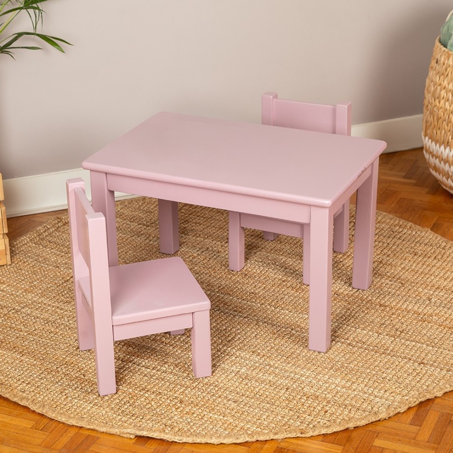 Ensemble Tables et chaises enfant 12 mois MONTESSORI - Mauve Bruyère