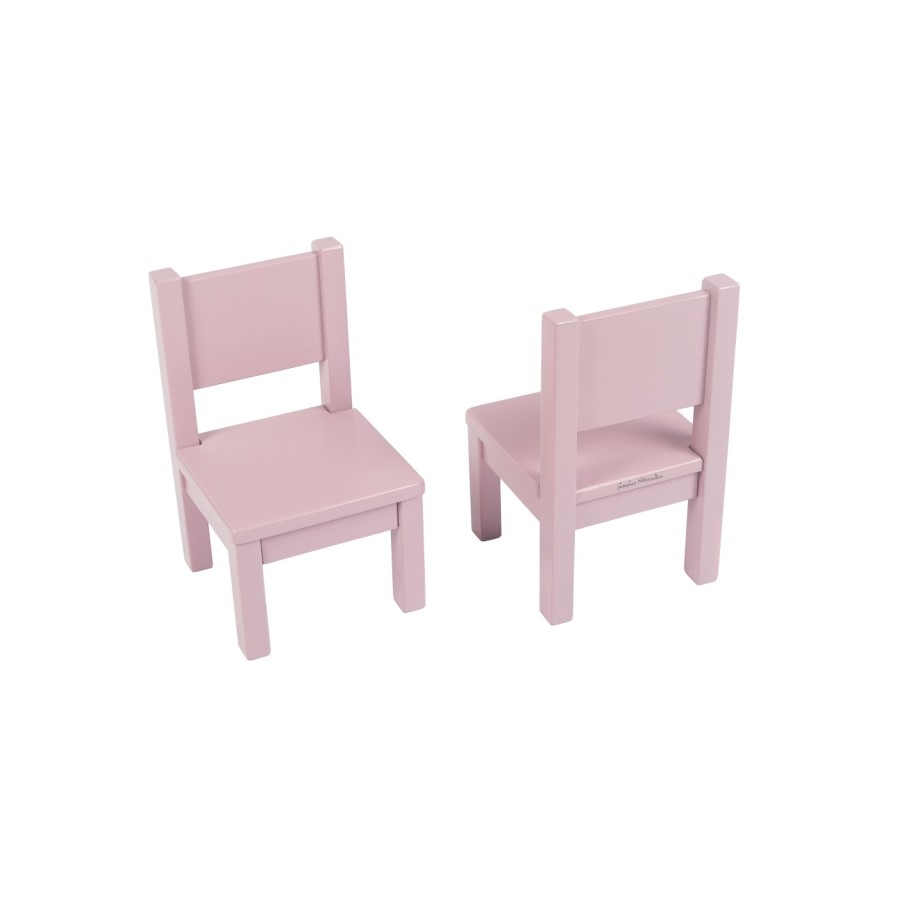 Première chaise, chaise enfant bois massif design mauve bruyère MONTESSORI