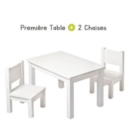 Ensemble Tables et chaises enfant MONTESSORI - Blanc - 1-4 ans