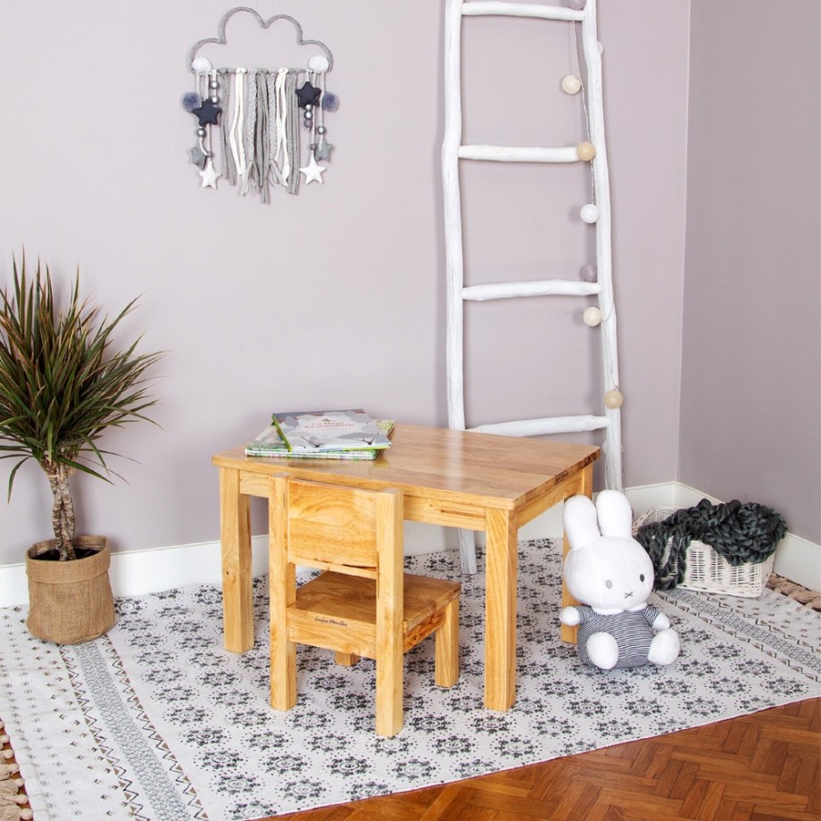 Ensemble Tables et Chaise enfant 12 mois MONTESSORI - Bois Naturel