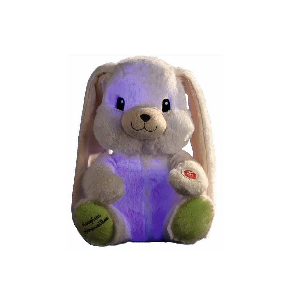 lapin lumineux peluche