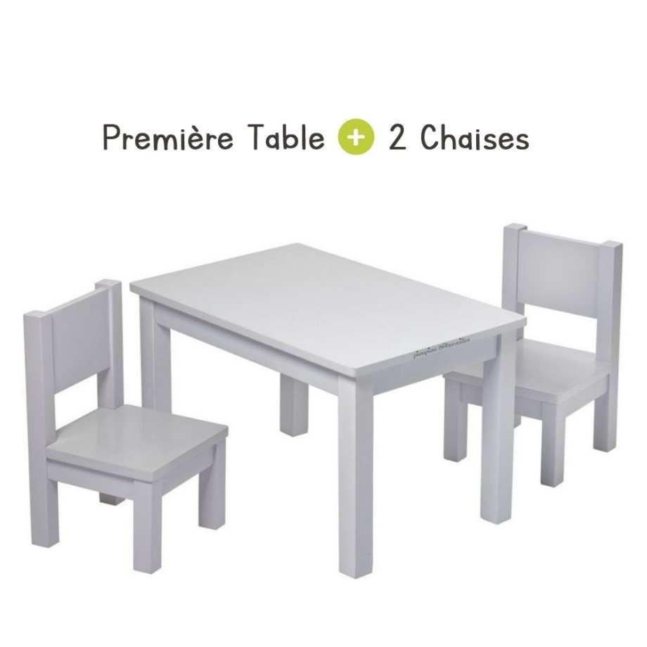 Ensemble Tables et chaises enfant 1-4 ans MONTESSORI - Gris perle