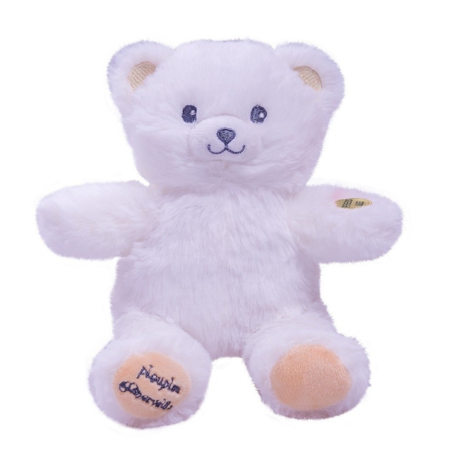 Mini Gaston Ourson Lumineux Blanc-beige - 20cm