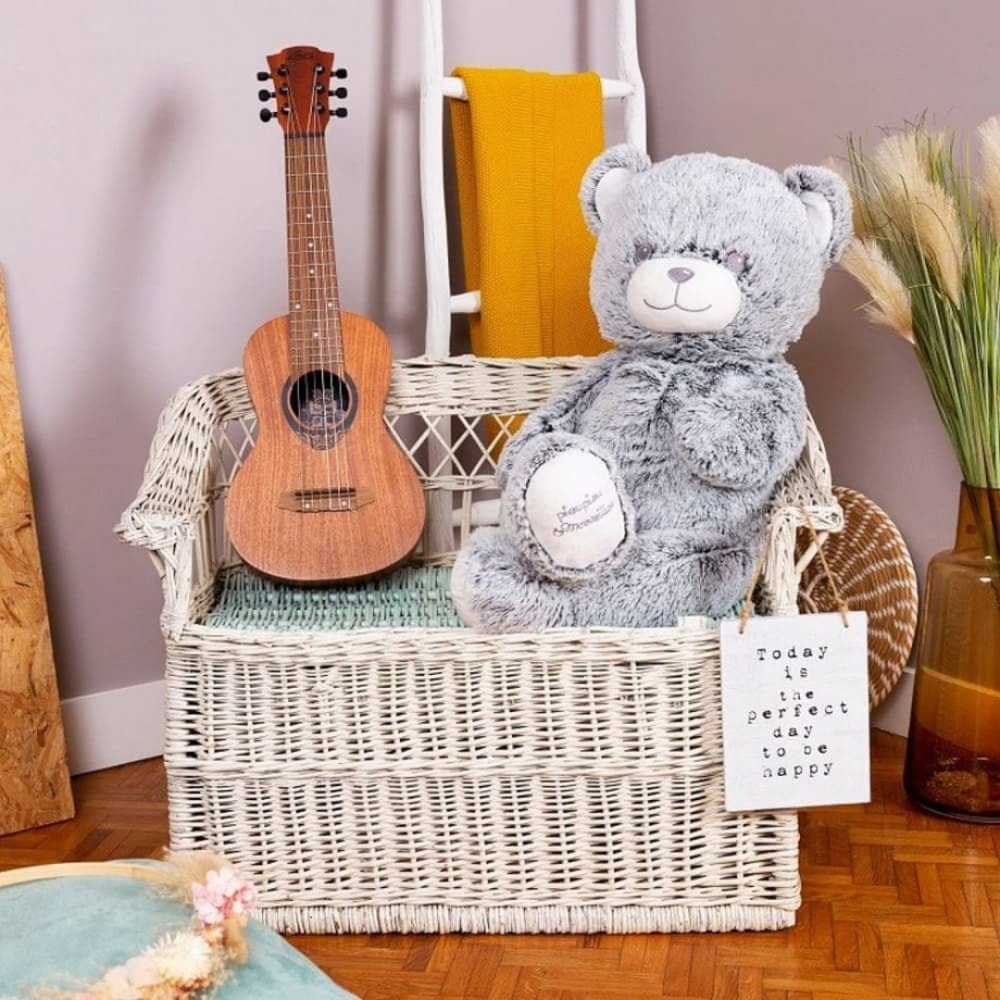 Peluche géante - Gaston Gris - ours peluche 80cm - Made in France